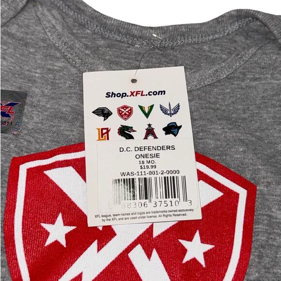 NWT! XFL DC Defenders Baby Bodysuit - Size 18 Months - Picture 5 of 5